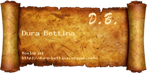 Dura Bettina névjegykártya